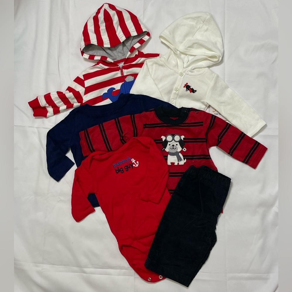 Carter's Red and White Baby Outfit Set - 3m